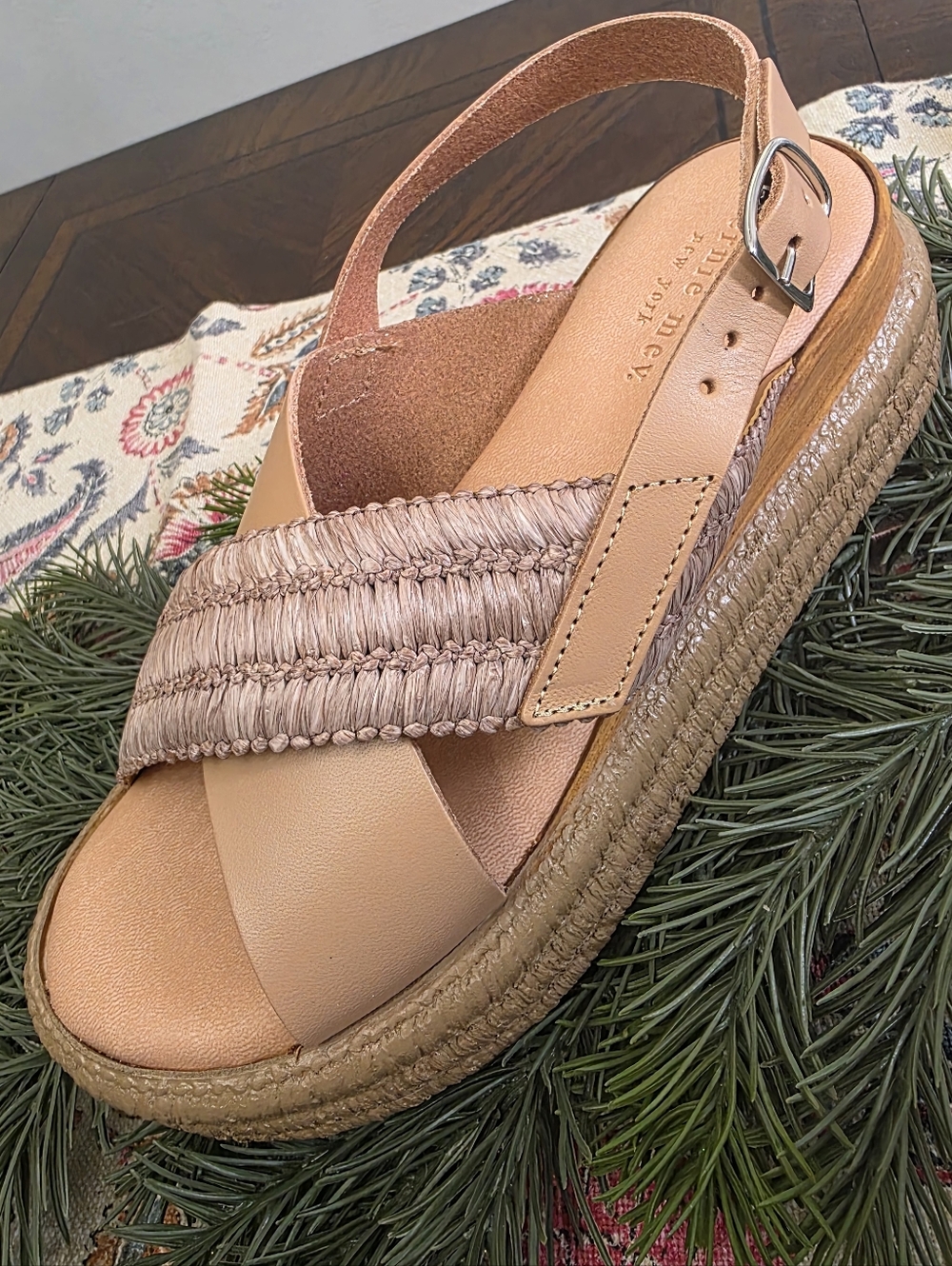bernie mev. Women's Giatta Made in Italy Platforms in Nude Leather